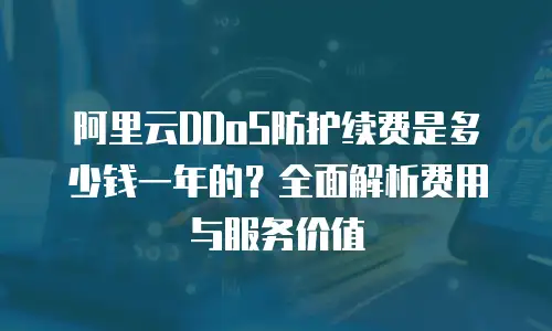 阿里云DDoS防护续费是多少钱一年的？全面解析费用与服务价值