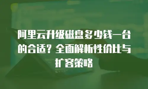 阿里云升级磁盘多少钱一台的合适？全面解析性价比与扩容策略