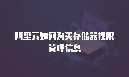 阿里云如何购买存储器权限管理信息