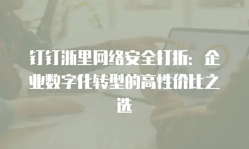 钉钉浙里网络安全打折：企业数字化转型的高性价比之选