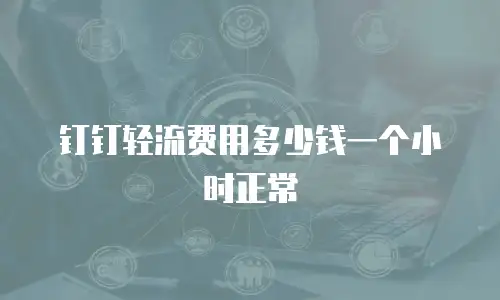 钉钉轻流费用多少钱一个小时正常