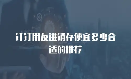 钉钉用友进销存便宜多少合适的推荐
