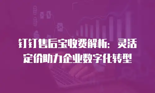钉钉售后宝收费解析：灵活定价助力企业数字化转型