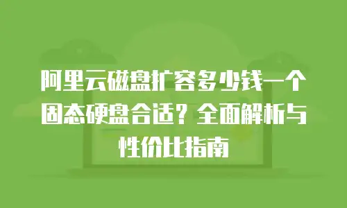 阿里云磁盘扩容多少钱一个固态硬盘合适？全面解析与性价比指南