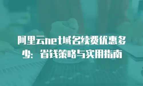 阿里云net域名续费优惠多少：省钱策略与实用指南