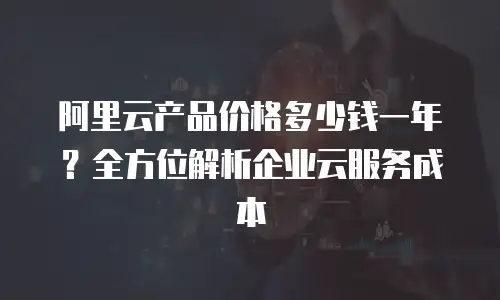阿里云产品价格多少钱一年？全方位解析企业云服务成本