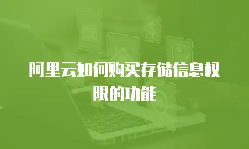 阿里云如何购买存储信息权限的功能