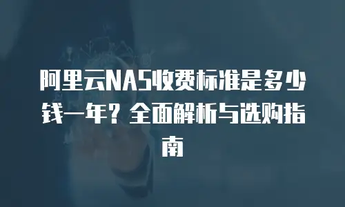 阿里云NAS收费标准是多少钱一年？全面解析与选购指南