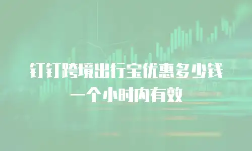 钉钉跨境出行宝优惠多少钱一个小时内有效