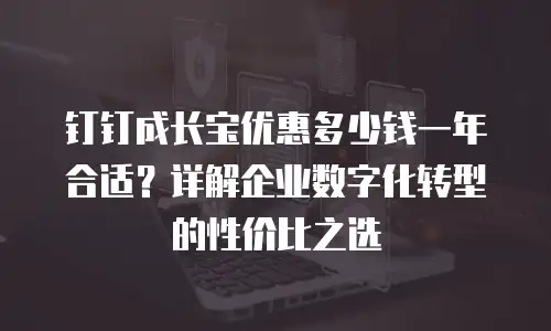 钉钉成长宝优惠多少钱一年合适？详解企业数字化转型的性价比之选