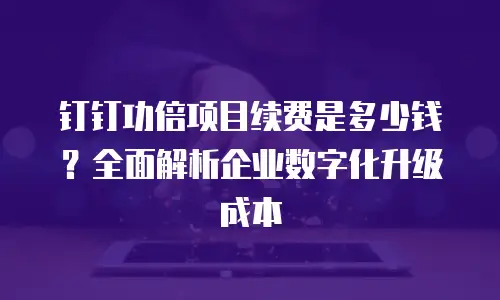钉钉功倍项目续费是多少钱？全面解析企业数字化升级成本