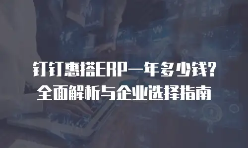 钉钉惠搭ERP一年多少钱？全面解析与企业选择指南