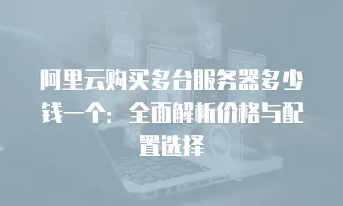 阿里云购买多台服务器多少钱一个：全面解析价格与配置选择