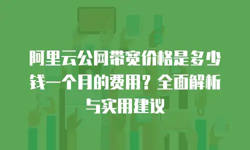 阿里云公网带宽价格是多少钱一个月的费用？全面解析与实用建议