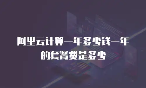 阿里云计算一年多少钱一年的套餐费是多少