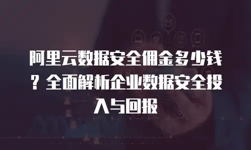 阿里云数据安全佣金多少钱？全面解析企业数据安全投入与回报