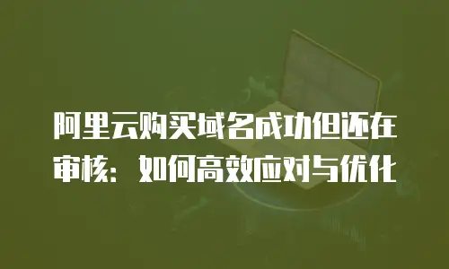 阿里云购买域名成功但还在审核：如何高效应对与优化