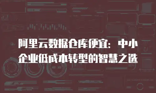 阿里云数据仓库便宜：中小企业低成本转型的智慧之选