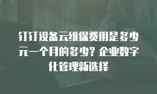钉钉设备云维保费用是多少元一个月的多少？企业数字化管理新选择