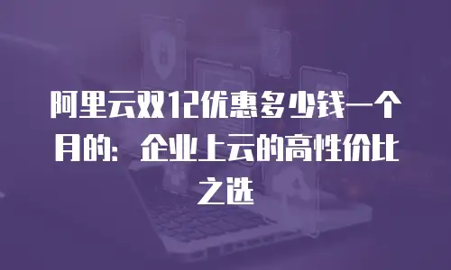 阿里云双12优惠多少钱一个月的：企业上云的高性价比之选
