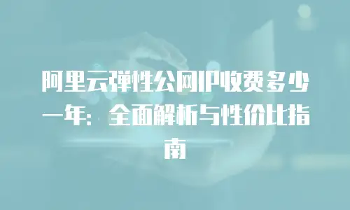 阿里云弹性公网IP收费多少一年：全面解析与性价比指南