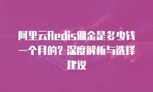 阿里云Redis佣金是多少钱一个月的？深度解析与选择建议
