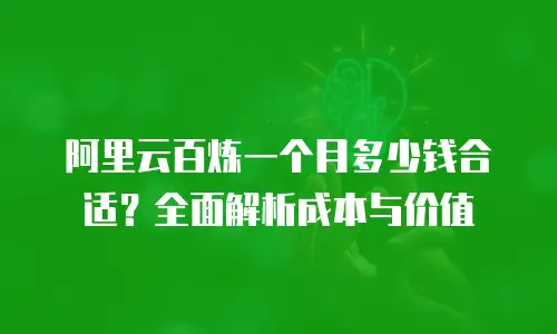 阿里云百炼一个月多少钱合适？全面解析成本与价值