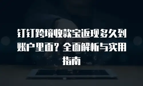 钉钉跨境收款宝返现多久到账户里面？全面解析与实用指南