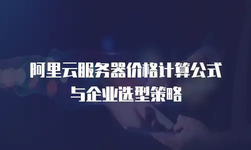 阿里云服务器价格计算公式与企业选型策略