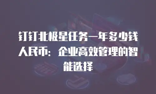 钉钉北极星任务一年多少钱人民币：企业高效管理的智能选择