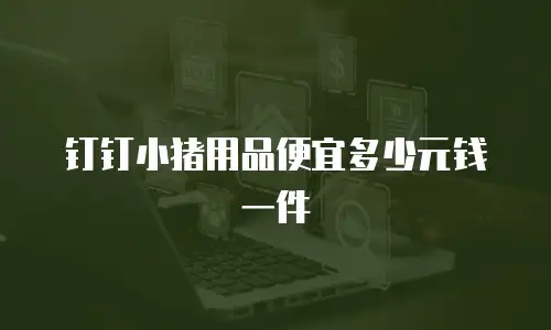 钉钉小猪用品便宜多少元钱一件