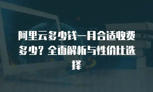 阿里云多少钱一月合适收费多少？全面解析与性价比选择