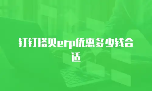钉钉搭贝erp优惠多少钱合适