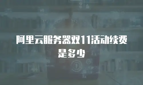 阿里云服务器双11活动续费是多少