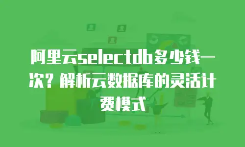 阿里云selectdb多少钱一次？解析云数据库的灵活计费模式