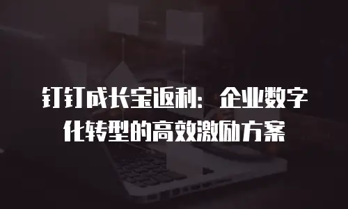 钉钉成长宝返利：企业数字化转型的高效激励方案