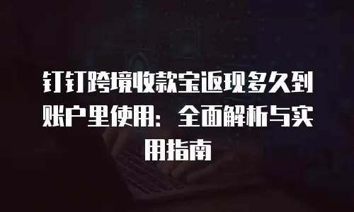 钉钉跨境收款宝返现多久到账户里使用：全面解析与实用指南