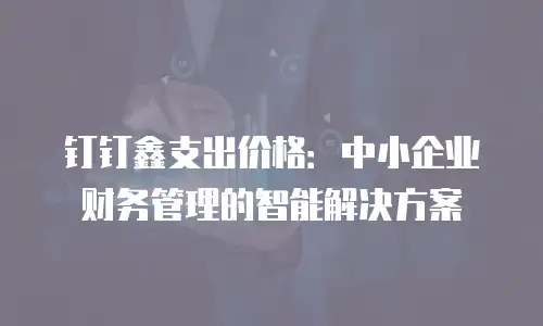 钉钉鑫支出价格：中小企业财务管理的智能解决方案