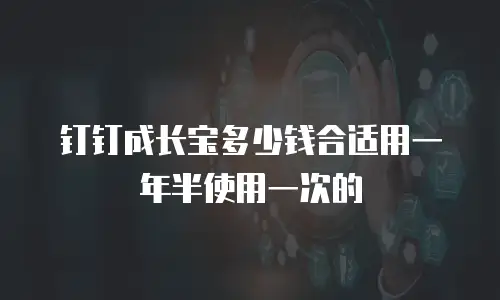 钉钉成长宝多少钱合适用一年半使用一次的