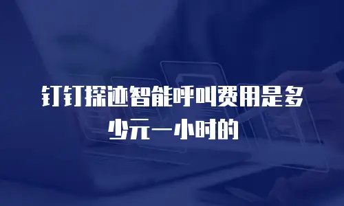 钉钉探迹智能呼叫费用是多少元一小时的