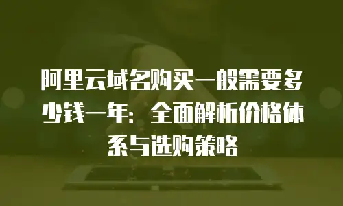 阿里云域名购买一般需要多少钱一年：全面解析价格体系与选购策略