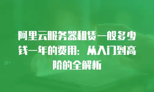 阿里云服务器租赁一般多少钱一年的费用：从入门到高阶的全解析
