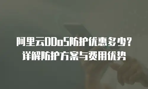 阿里云DDoS防护优惠多少？详解防护方案与费用优势