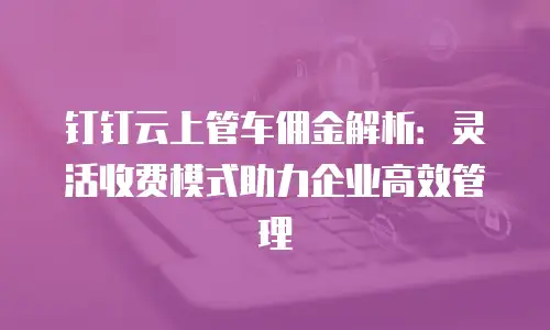钉钉云上管车佣金解析：灵活收费模式助力企业高效管理