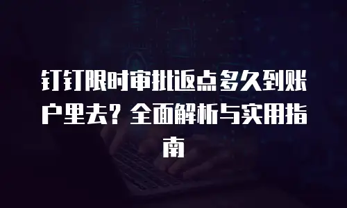 钉钉限时审批返点多久到账户里去？全面解析与实用指南