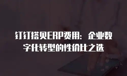 钉钉搭贝ERP费用：企业数字化转型的性价比之选
