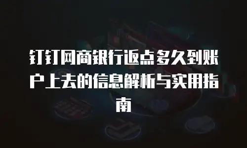 钉钉网商银行返点多久到账户上去的信息解析与实用指南