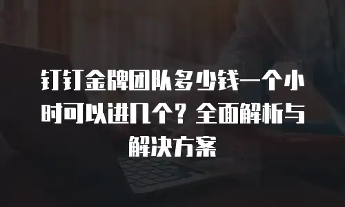 钉钉金牌团队多少钱一个小时可以进几个？全面解析与解决方案