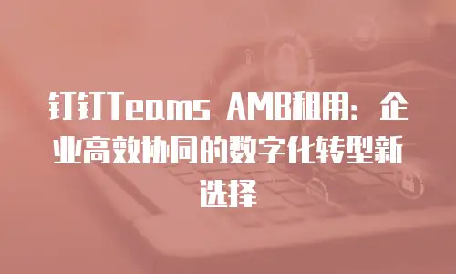 钉钉Teams AMB租用：企业高效协同的数字化转型新选择