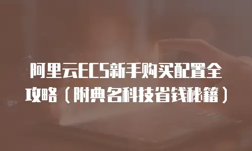 阿里云ECS新手购买配置全攻略（附典名科技省钱秘籍）